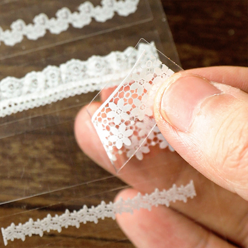 Lace Die-Cut PET Tape Shape Stickers c