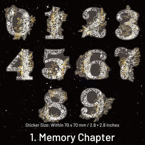 Lace Dream Holographic Lace Stickers - Numbers, Windows, Frames, Borders sku-1