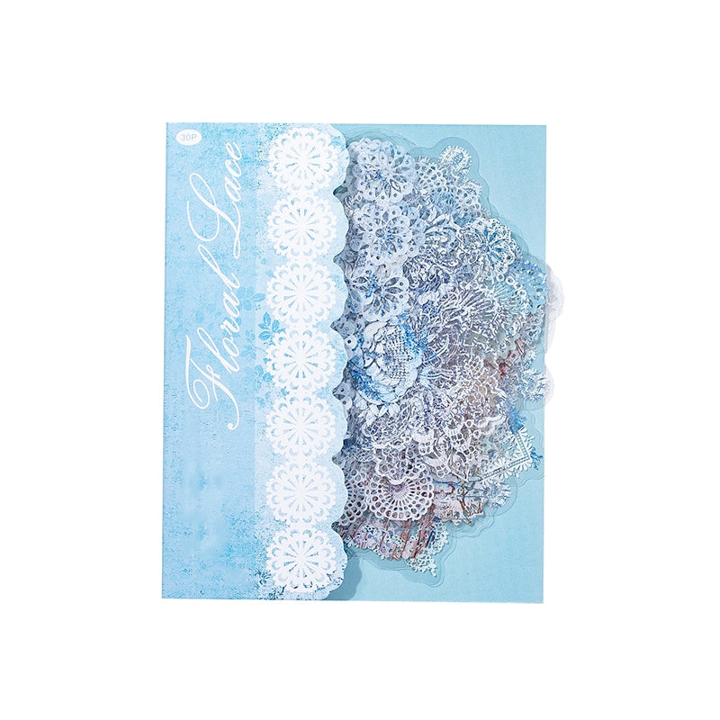 Lace PET Stickers - Borders, Butterfly, Feather, Door, Flower b7