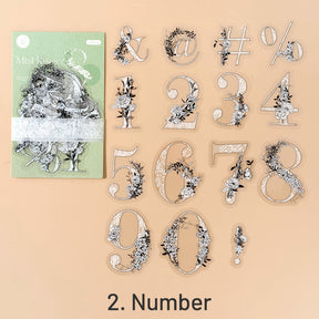 Lace PET Stickers - Butterfly, Number, Wreath, Flower, Door and Window, Film sku-2
