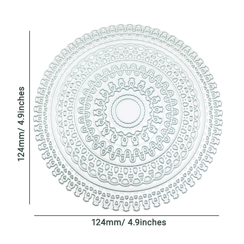 Lace Round Border Carbon Steel Crafting Dies Set (4 in 1) b4