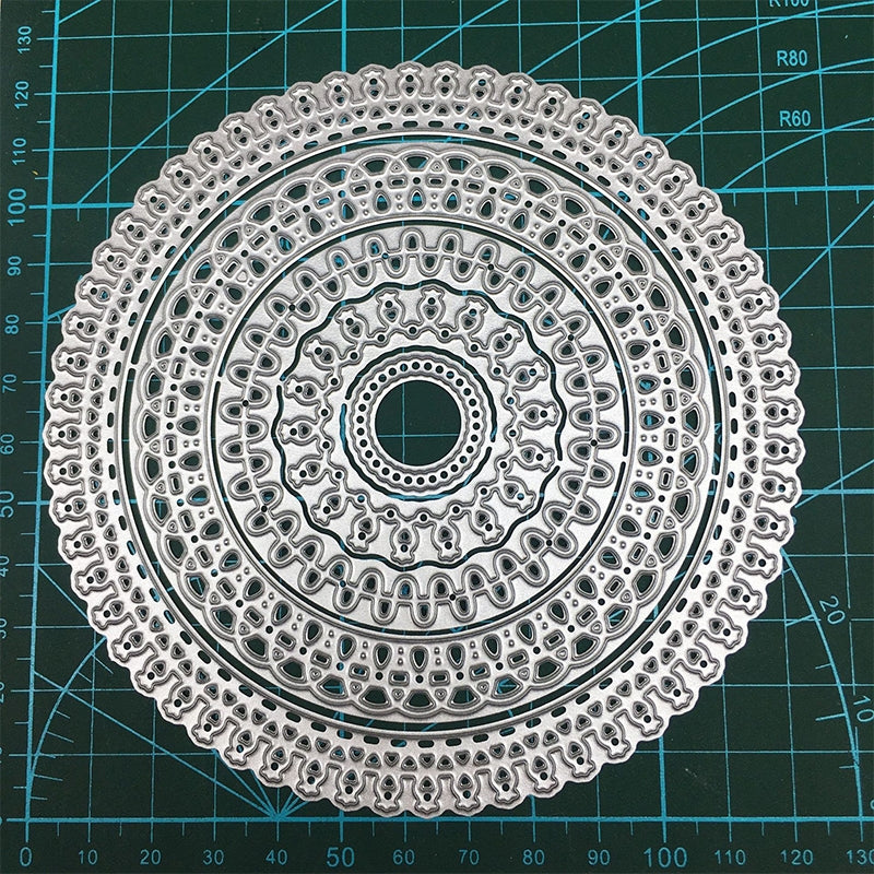 Lace Round Border Carbon Steel Crafting Dies Set (4 in 1) sku
