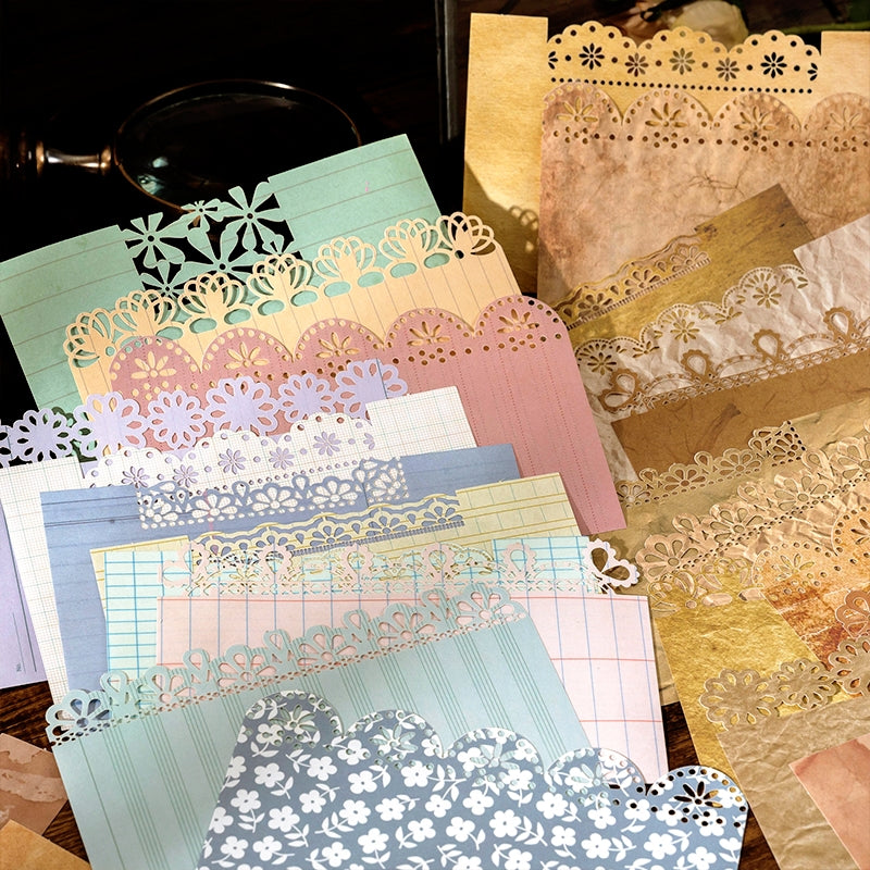 Lace Symphony Vintage Hollow Lace Memo Paper b2