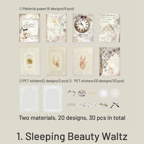 Lace Waltz Series Vintage Scrapbook Paper Pack sku-1