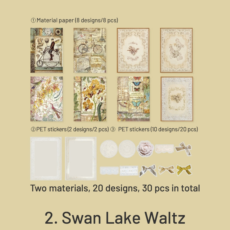Lace Waltz Series Vintage Scrapbook Paper Pack sku-2