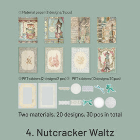 Lace Waltz Series Vintage Scrapbook Paper Pack sku-4