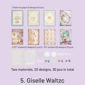 Lace Waltz Series Vintage Scrapbook Paper Pack sku-5