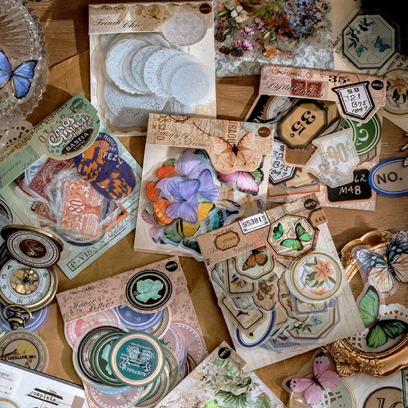 Lace, Butterfly, Flower, Plant PET Label Sticker1