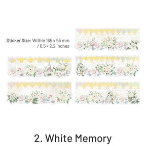Lace Flower Decorative Hot Stamping PET Sticker sku-2