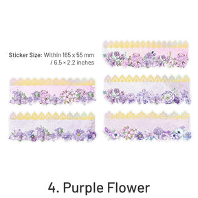 Lace Flower Decorative Hot Stamping PET Sticker sku-4