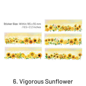 Lace Flower Decorative Hot Stamping PET Sticker sku-6