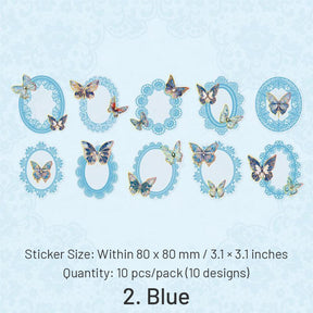 Laser Butterfly & Border PET Stickers sku-2