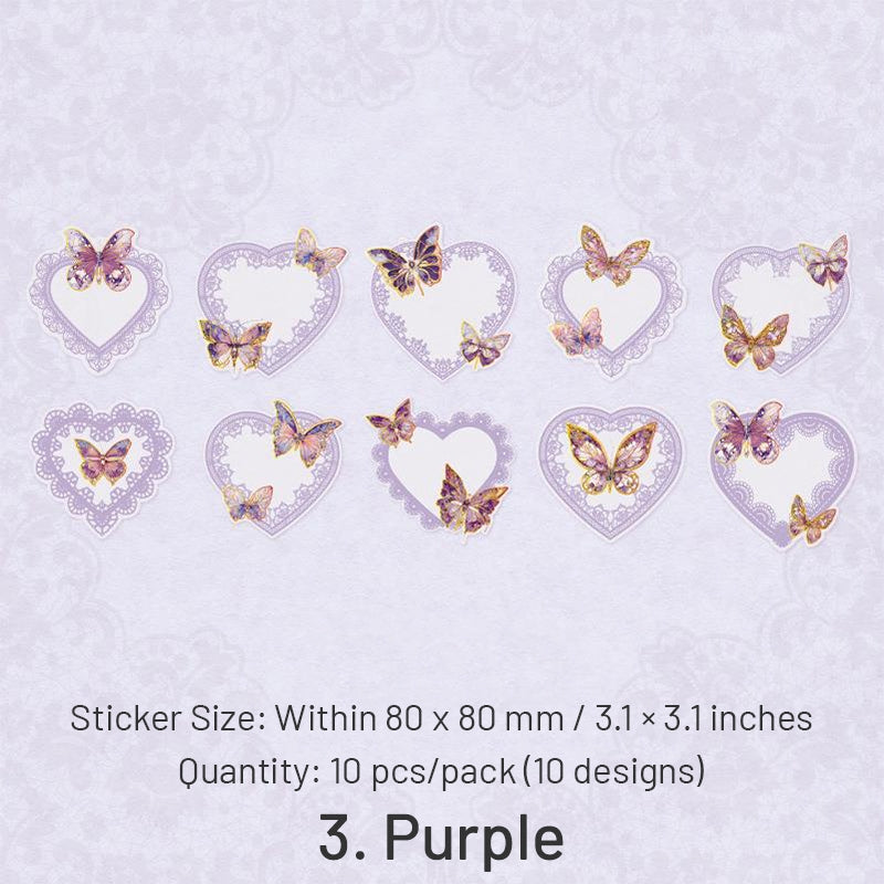 Laser Butterfly & Border PET Stickers sku-3