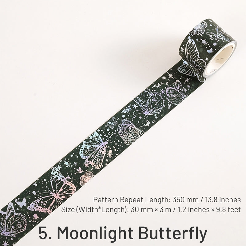 Holographic Hot Stamping Washi Tape-Butterfly, Sea, Snow, Starry, Sky, Flower1 sku-5