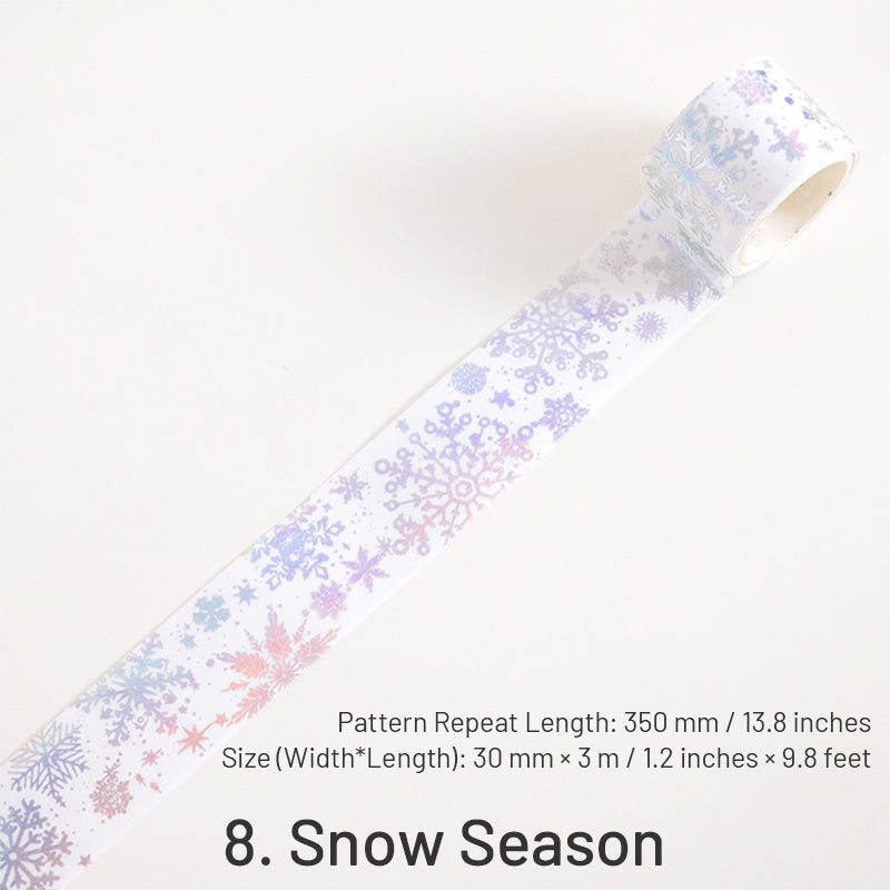 Holographic Hot Stamping Washi Tape-Butterfly, Sea, Snow, Starry, Sky, Flower1 sku-8