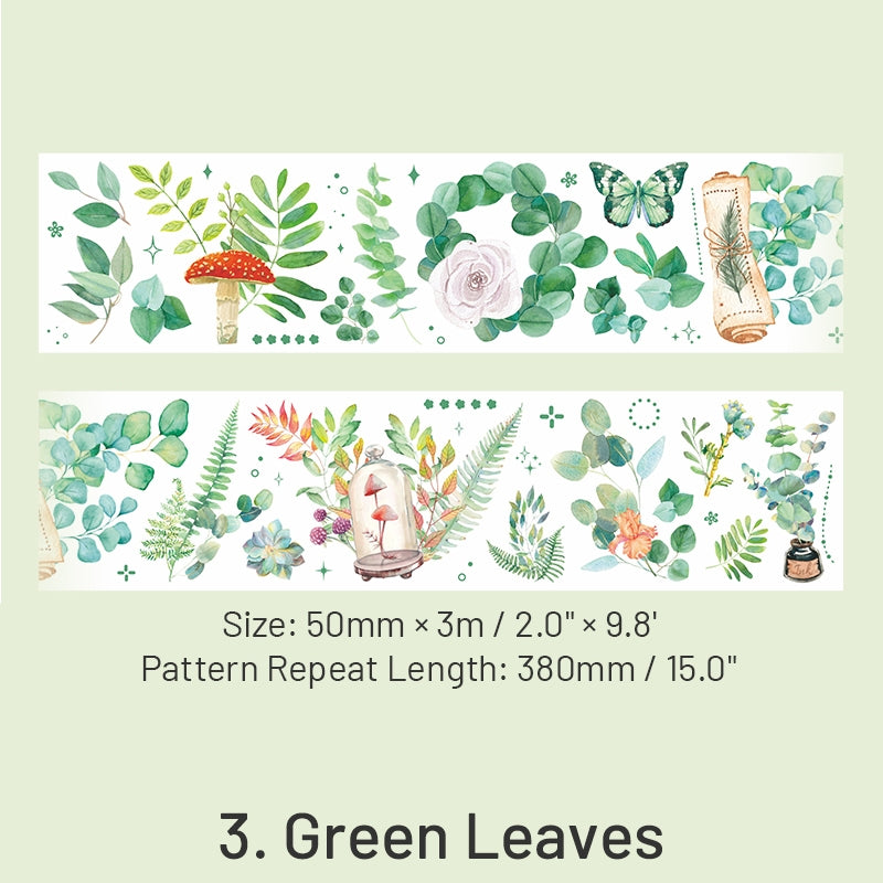 Leaf Collection Series Plant Washi Tape: Nature-Inspired Decorative Tape