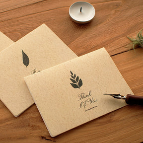 Leaf Language Vintage Folded Greeting Card Set b3