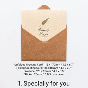 Leaf Language Vintage Folded Greeting Card Set sku-1