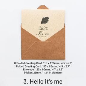 Leaf Language Vintage Folded Greeting Card Set sku-3