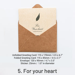 Leaf Language Vintage Folded Greeting Card Set sku-5