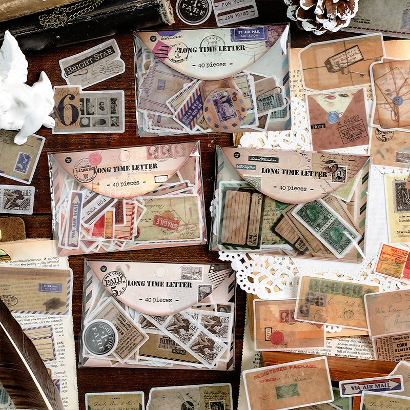 Letter Washi Paper Decorative Sticker Pack-Label Bill Stamp a