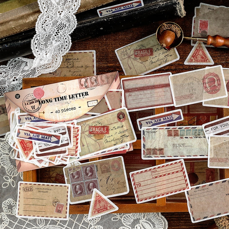 Letter Washi Paper Decorative Sticker Pack-Label Bill Stamp b