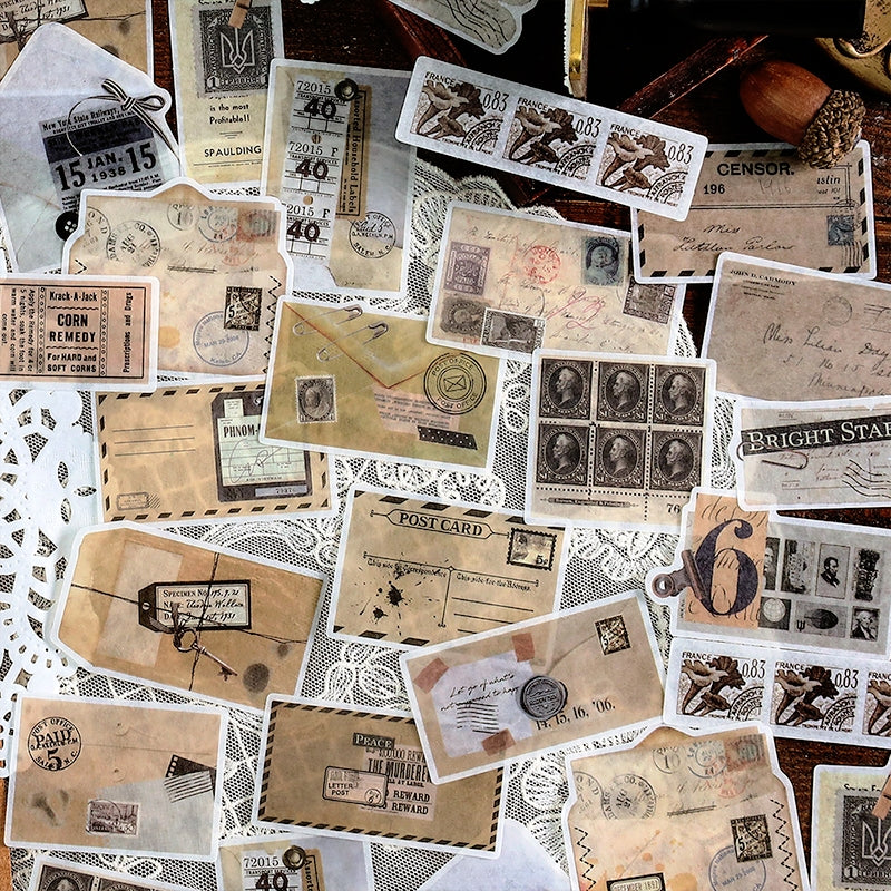 Letter Washi Paper Decorative Sticker Pack-Label Bill Stamp b3