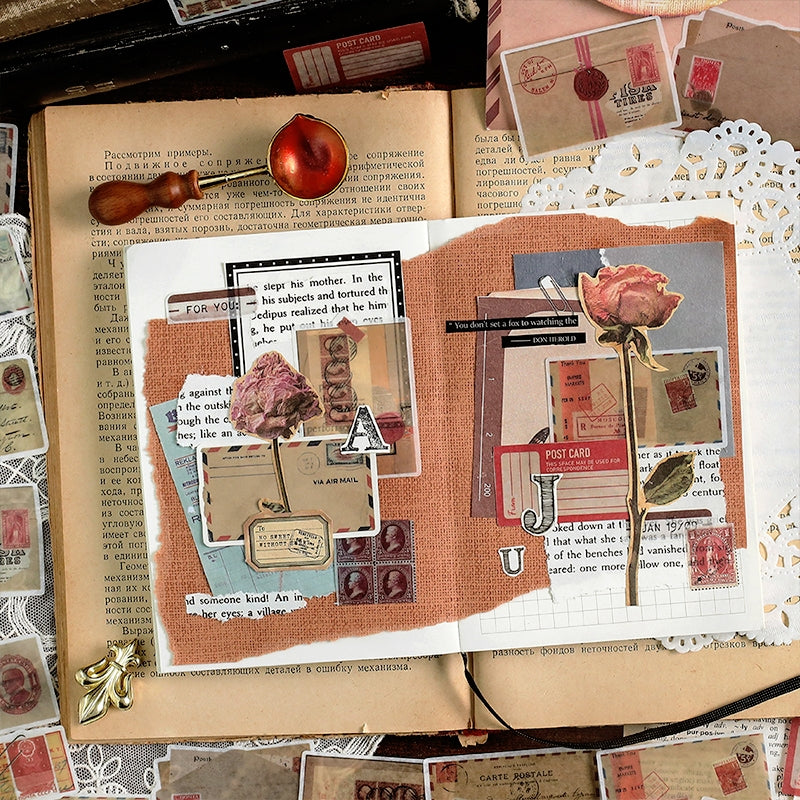 Letter Washi Paper Decorative Sticker Pack-Label Bill Stamp b4