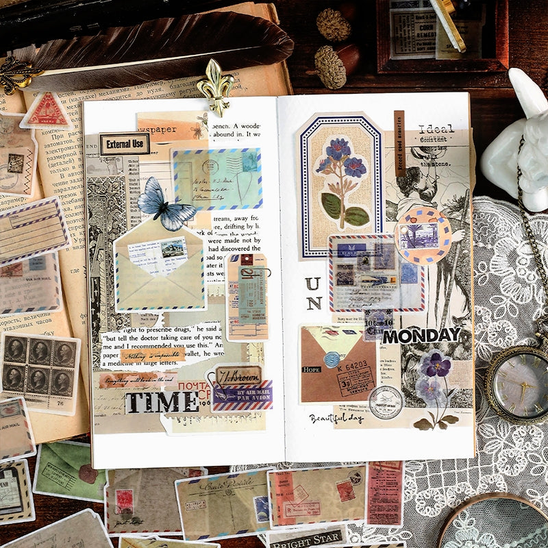 Letter Washi Paper Decorative Sticker Pack-Label Bill Stamp b7