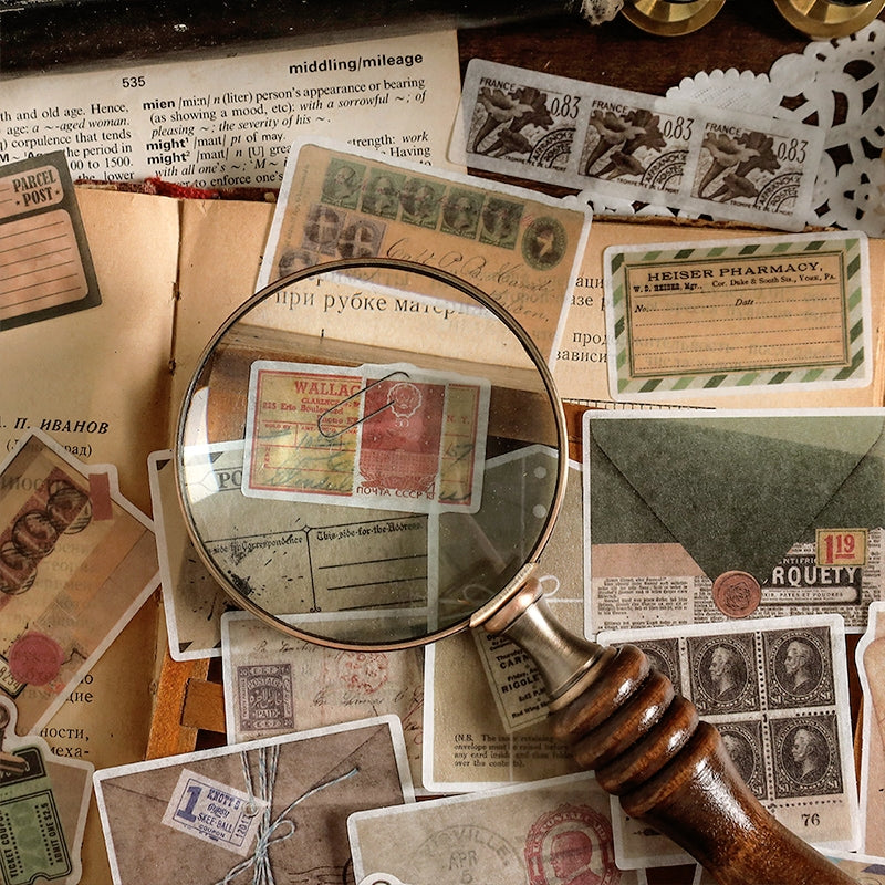 Letter Washi Paper Decorative Sticker Pack-Label Bill Stamp c