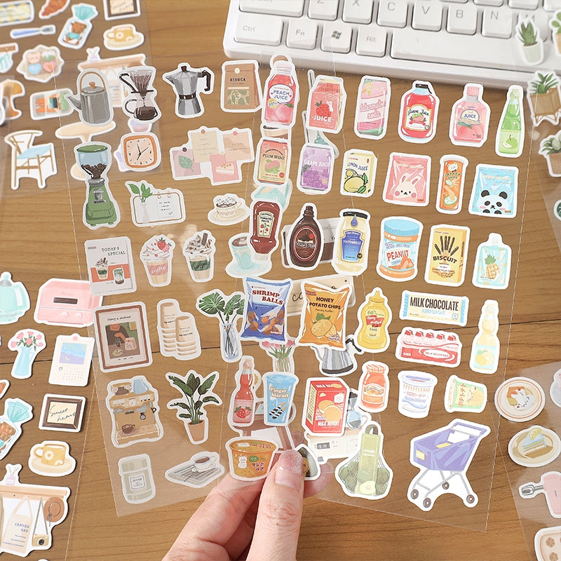 Life Love Poems Series Life Small Items Self-Adhesive Stickers b1