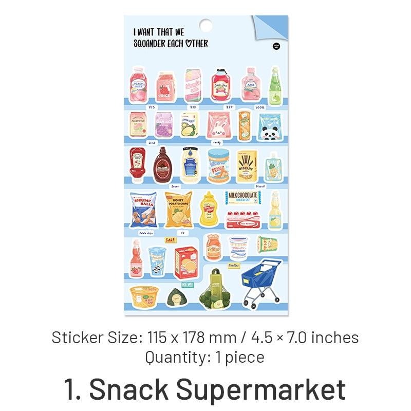 Life Love Poems Series Life Small Items Self-Adhesive Stickers sku-1