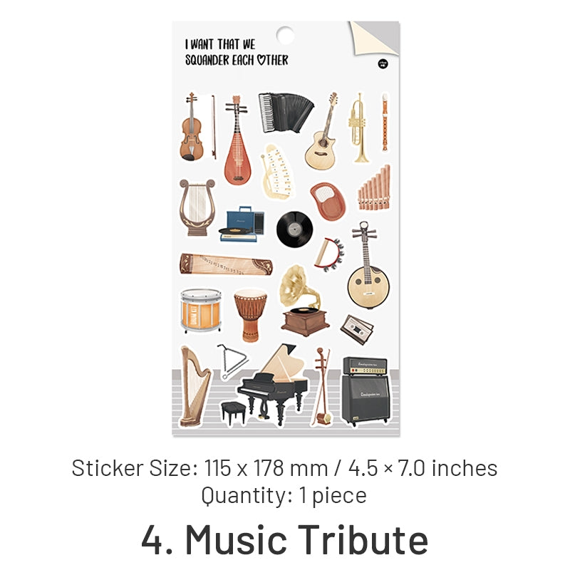 Life Love Poems Series Life Small Items Self-Adhesive Stickers sku-4