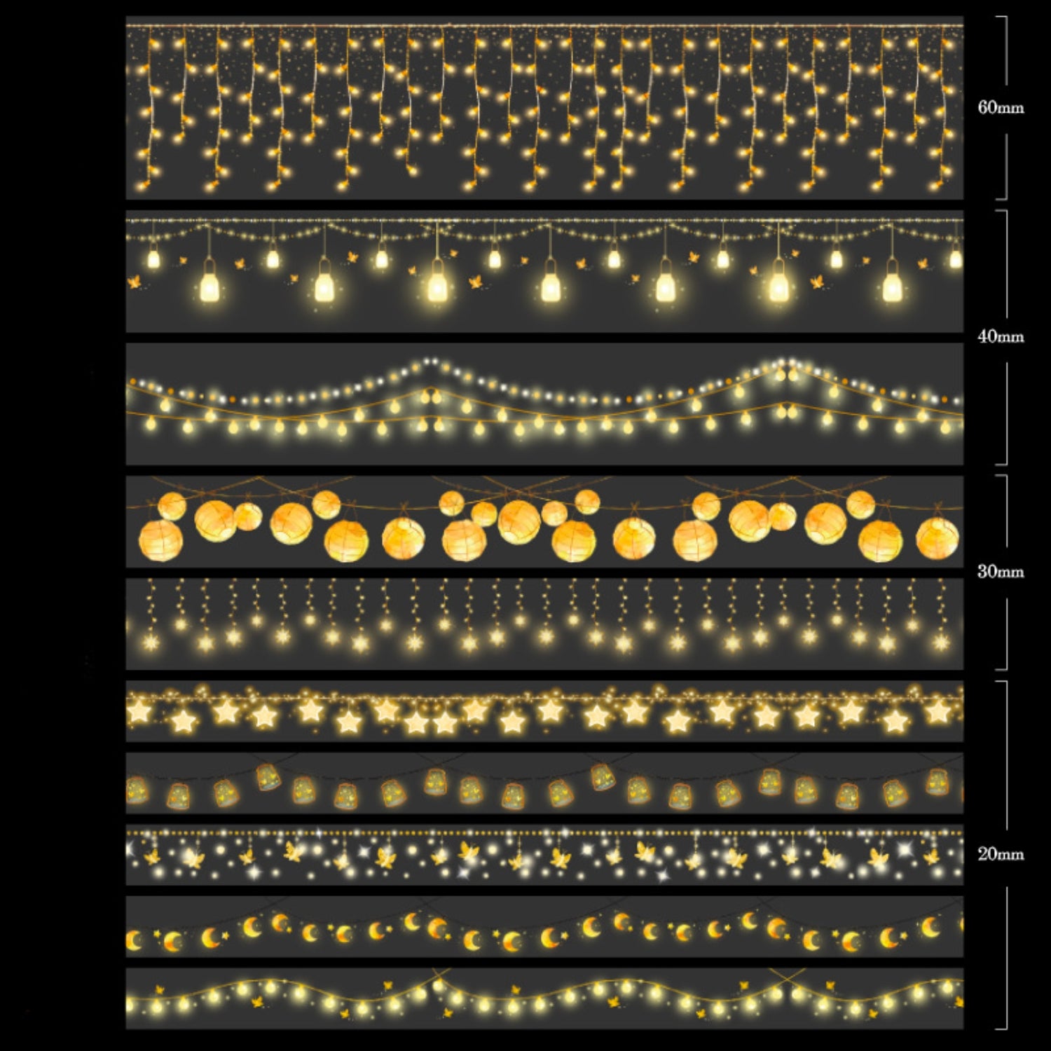 Lighting Theme Combination Decorative Tape5