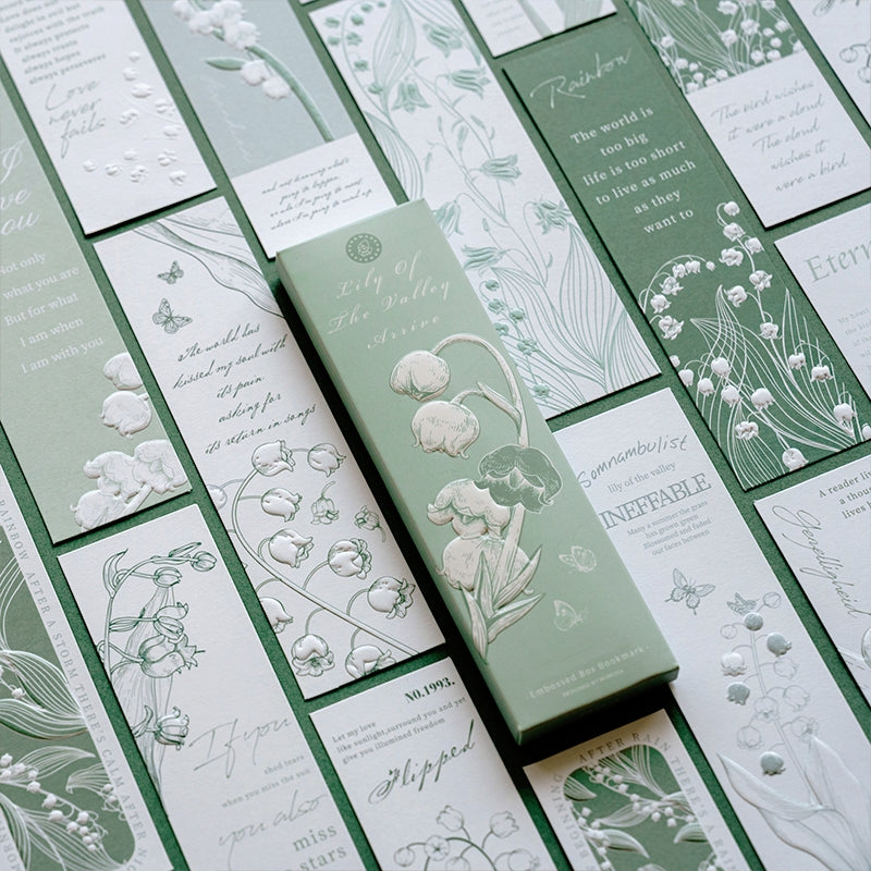 Lily of the Valley Letterpress Bookmarks a