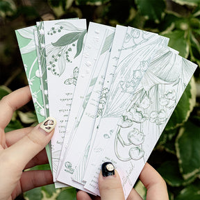Lily of the Valley Letterpress Bookmarks b1
