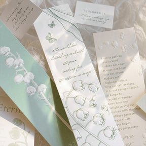Lily of the Valley Letterpress Bookmarks b2