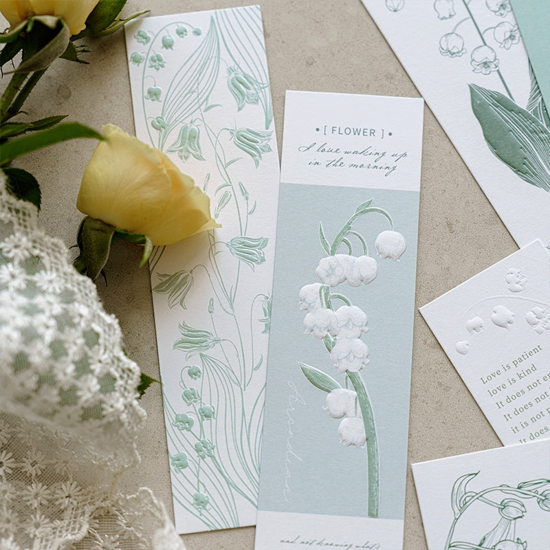 Lily of the Valley Letterpress Bookmarks b5