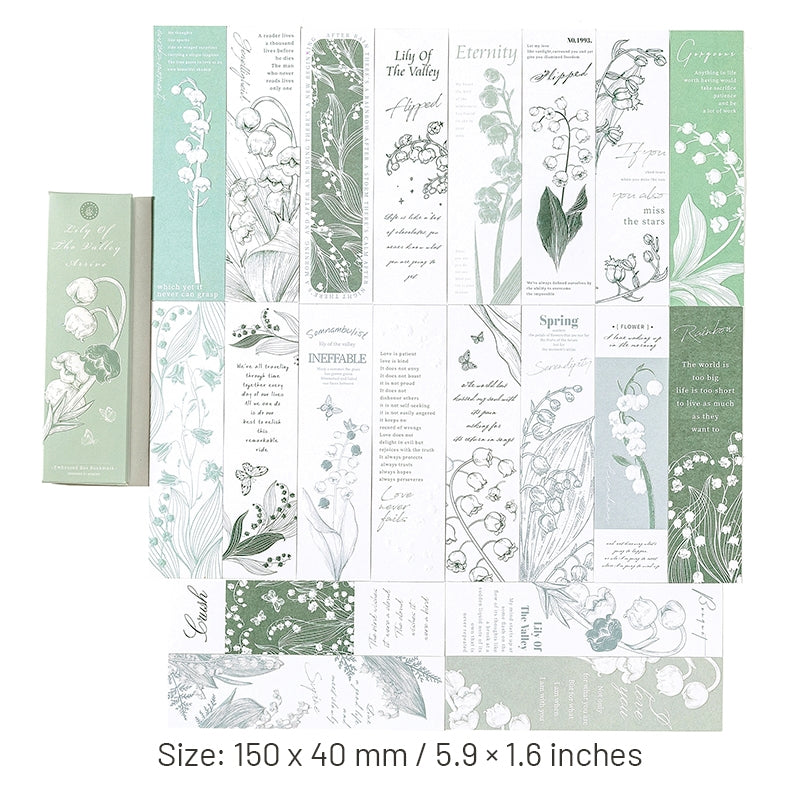 Lily of the Valley Letterpress Bookmarks c1