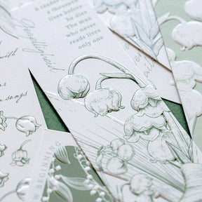 Lily of the Valley Letterpress Bookmarks c2