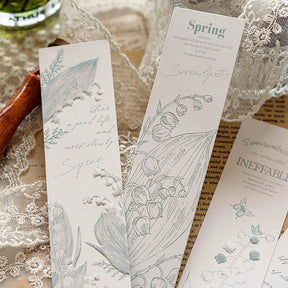Lily of the Valley Letterpress Bookmarks c