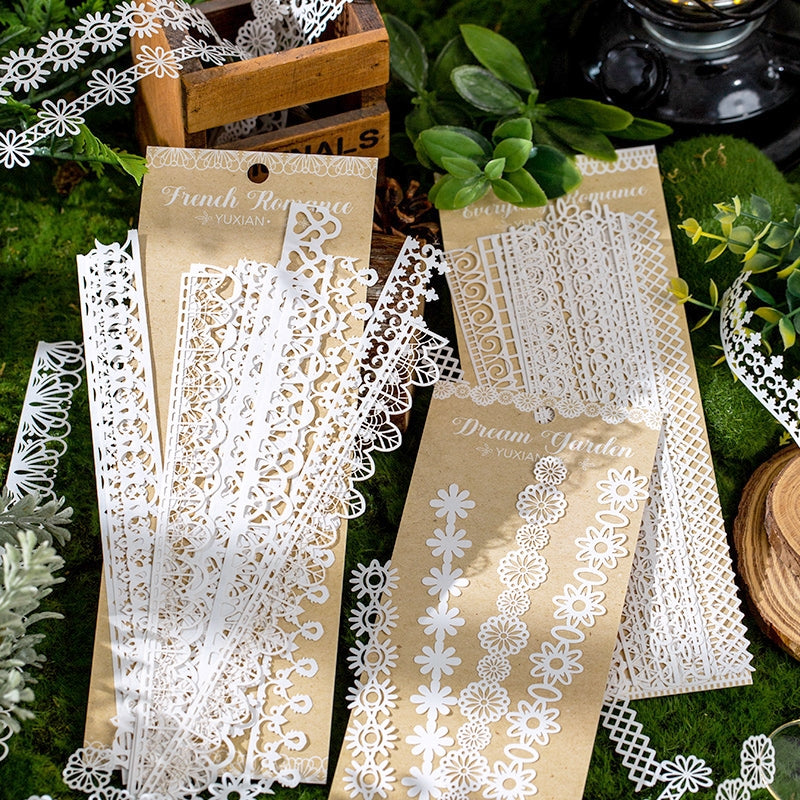 20 Pieces Lace for Scrapbooking Decorative Papers for Crafting  Embellishments Paper Cutouts for Crafts for Art Journal Collage DIY Flower  