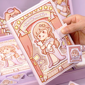 Little Mochi Super Star Series Cute Cartoon Magnetic Buckle Journal Notebook b2