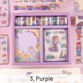 Little Prince and Girl Cartoon Scrapbook Kit sku-3
