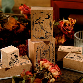 Little Prince Theme Vintage Rose Wood Rubber Stamp Set c