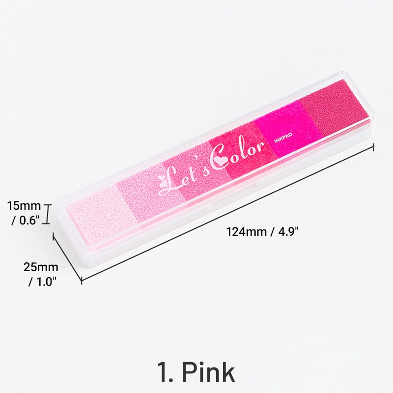 Long Gradient Candy Color Ink Pad Set sku-1