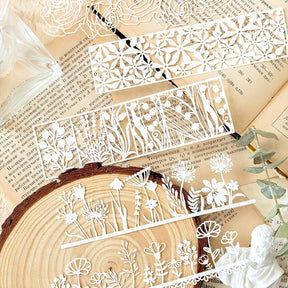 Long Holiday Series Hollow Lace Jornal Border Decorative Paper b3