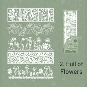 Long Holiday Series Hollow Lace Jornal Border Decorative Paper sku-2