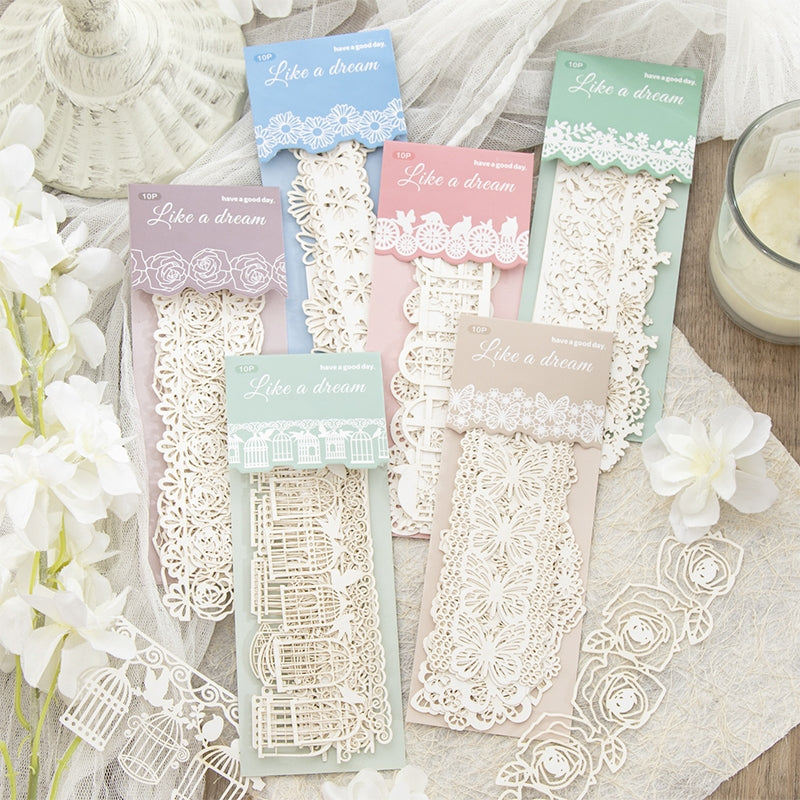 Long Strip Lace Cutout Decorative Paper a