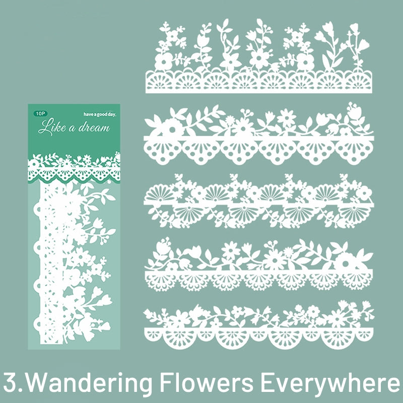 Long Strip Lace Cutout Decorative Paper sku-3